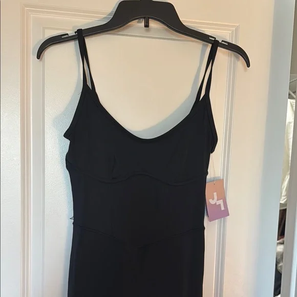 JoyLab Black bootcut Jumpsuit Sleek Spaghetti Straps - Picture 2 of 3